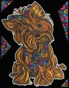Opakowanie Kolorowanka Welwetowa Colorvelvet 47x35 cm Yorkshire Terrier