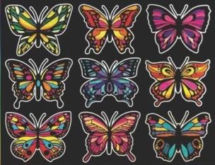 Opakowanie Kolorowanka welwetowa Motyle 47x35cm