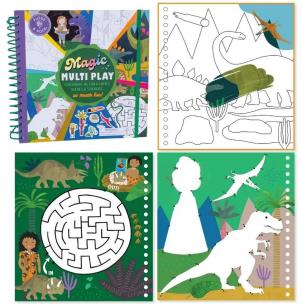 Kolorowanka Wodna z zadaniami Dinozaury. Wydawca: Floss & Rock. Multiszop.pl Opakowanie Kolorowanka Wodna z zadaniami Dinozaury