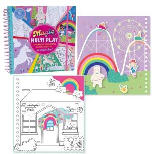 Kolorowanka Wodna z zadaniami Tęczowe Wróżki. Wydawca: Floss & Rock. Multiszop.pl Opakowanie Kolorowanka Wodna z zadaniami Tęczowe Wróżki