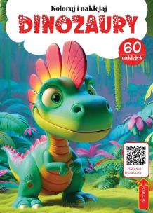 Okładka książki Kolorowanka z kodem QR -  Dinozaury