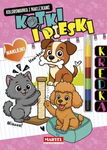 Okładka książki Kolorowanka z kredką Kotki i pieski