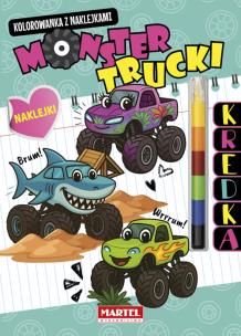 Okładka książki Kolorowanka z kredką Monster Trucki