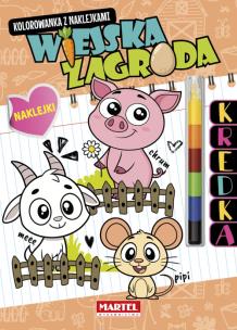 Okładka książki Kolorowanka z kredką Wiejska zagroda