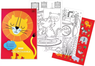 Kolorowanka z naklejkami A4/40K Bebe Kids. Wydawca: INTERDRUK. Multiszop.pl Opakowanie Kolorowanka z naklejkami A4/40K Bebe Kids