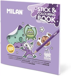 Kolorowanka z naklejkami Alien Invasion MILAN. Wydawca: MILAN. Multiszop.pl Opakowanie Kolorowanka z naklejkami Alien Invasion MILAN