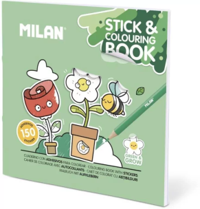 Kolorowanka z naklejkami Green&Grow MILAN. Wydawca: MILAN. Multiszop.pl Opakowanie Kolorowanka z naklejkami Green&Grow MILAN