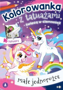 Okładka książki Kolorowanka z tatuażami Małe jednorożce