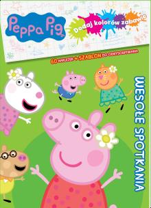 Kolorowe przygody. Świnka Peppa. Dodaj kolorów zabawie. Autor: Opracowanie zbiorowe. Multiszop.pl Okładka książki Kolorowe przygody. Świnka Peppa. Dodaj kolorów zabawie
