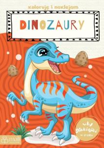 Okładka książki Koloruję i naklejam dinozaury