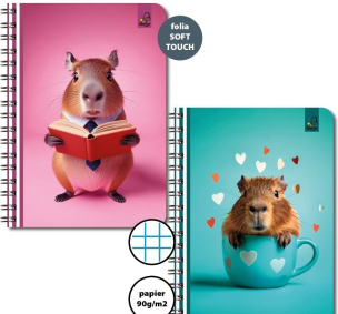 Kołozeszyt A6/50K kratka 90g Kapibara (10szt). Wydawca: Bee-bee. Multiszop.pl Opakowanie Kołozeszyt A6/50K kratka 90g Kapibara (10szt)