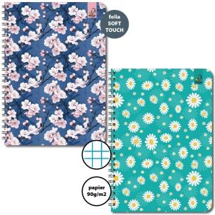 Kołozeszyt A6/50K kratka 90g Kwiatki (10szt). Wydawca: Bee-bee. Multiszop.pl Opakowanie Kołozeszyt A6/50K kratka 90g Kwiatki (10szt)