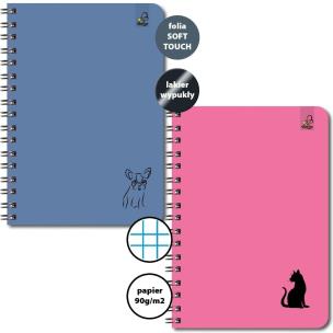 Opakowanie Kołozeszyt A6/50K kratka 90g Psy Koty (10szt)