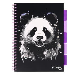 Kołozeszyt Strigo A4 Project Book Panda czarny kratka. Wydawca: Strigo. Multiszop.pl Opakowanie Kołozeszyt Strigo A4 Project Book Panda czarny kratka