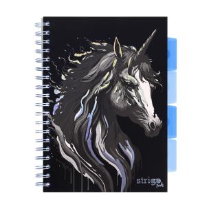 Kołozeszyt Strigo B5 Project Book Unicorn czarny kratka. Wydawca: Strigo. Multiszop.pl Opakowanie Kołozeszyt Strigo B5 Project Book Unicorn czarny kratka