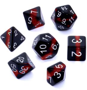 Opakowanie Komplet kości REBEL RPG - Minerały - Rubin