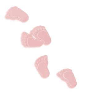 Opakowanie Konfetti stópki różowe