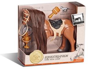 Opakowanie Konik chodzący Champion brązowy + akcesoria