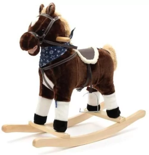 Konik na biegunach z melodią i apaszką Baron. Wydawca: Baby Mix. Multiszop.pl Opakowanie Konik na biegunach z melodią i apaszką Baron