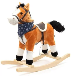 Konik na biegunach z melodią i apaszką Blesk. Wydawca: Baby Mix. Multiszop.pl Opakowanie Konik na biegunach z melodią i apaszką Blesk