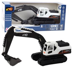 Opakowanie Koparka gąsienicowa metalowa biała