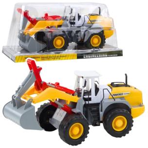 Koparko-ładowarka ruchoma łyżka. Wydawca: Leantoys. Multiszop.pl Opakowanie Koparko-ładowarka ruchoma łyżka