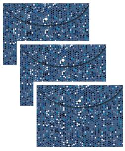 Opakowanie Koperta A4 na zatrzask Kropki 3 sztuki