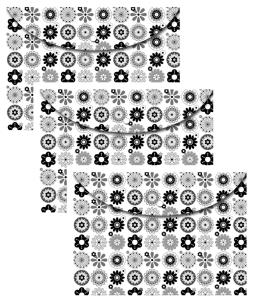 Opakowanie Koperta A4 na zatrzask Kwiaty 3 sztuki