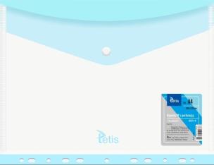 Opakowanie Koperta A4 PP na zatrzask perfor. niebieska (6szt)