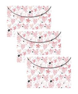 Opakowanie Koperta A5 na zatrzask Serca 3 sztuki