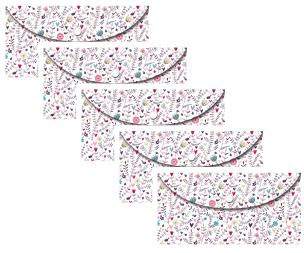 Opakowanie Koperta DL na zatrzask Łąka 5 sztuk