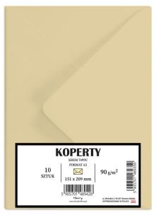 Opakowanie Koperty A5 kremowe 10szt