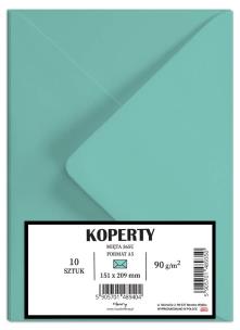 Opakowanie Koperty A5 miętowe 10szt