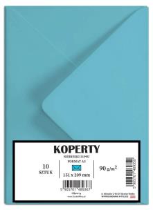 Opakowanie Koperty A5 niebieskie 10szt