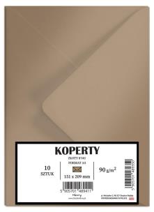 Opakowanie Koperty A5 złote 10szt