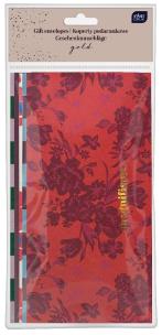 Opakowanie Koperty podarunkowe 22x11cm 5szt gold