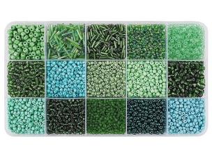 Opakowanie Koraliki DIY odcienie turkusowe