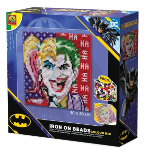 Koraliki do prasowania DC Batman Joker i Harley. Wydawca: SES. Multiszop.pl Opakowanie Koraliki do prasowania DC Batman Joker i Harley