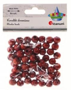 Opakowanie Koraliki drewniane brązowe 60szt