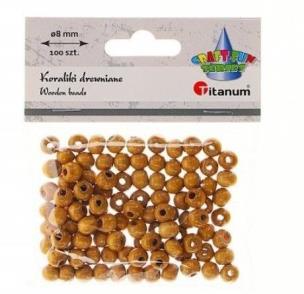 Opakowanie Koraliki drewniane lakierowane brązowe 1000szt