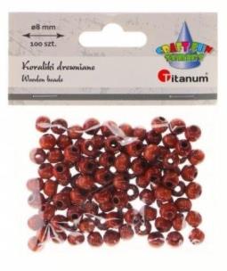 Opakowanie Koraliki drewniane lakierowane brązowe 100szt