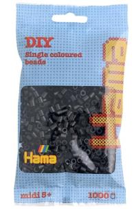 Opakowanie Koraliki Midi w woreczku 1000el czarne