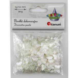 Opakowanie Koraliki perełki plastikowe motyle 14x11mm