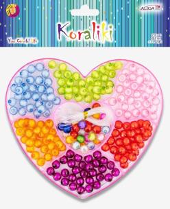 Opakowanie Koraliki plastikowe serce 210szt