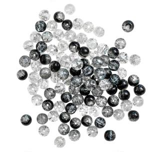 Koraliki szklane spękane 8mm mix kolorów 100 szt.. Wydawca: DP CRAFT. Multiszop.pl Opakowanie Koraliki szklane spękane 8mm mix kolorów 100 szt.