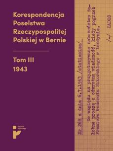 Okładka książki Korespondencja Poselstwa Rzeczypospolitej Polskiej