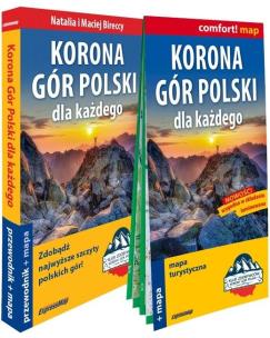 Okładka książki Korona Gór Polski dla każdego przewodnik + mapa