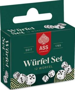 Opakowanie Kości do gry białe 12szt CARTAMUNDI