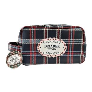 Opakowanie Kosmetyczka w kratkę dla Dziadka