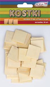Opakowanie Kostki drewniane 25x25x1,3mm 50szt
